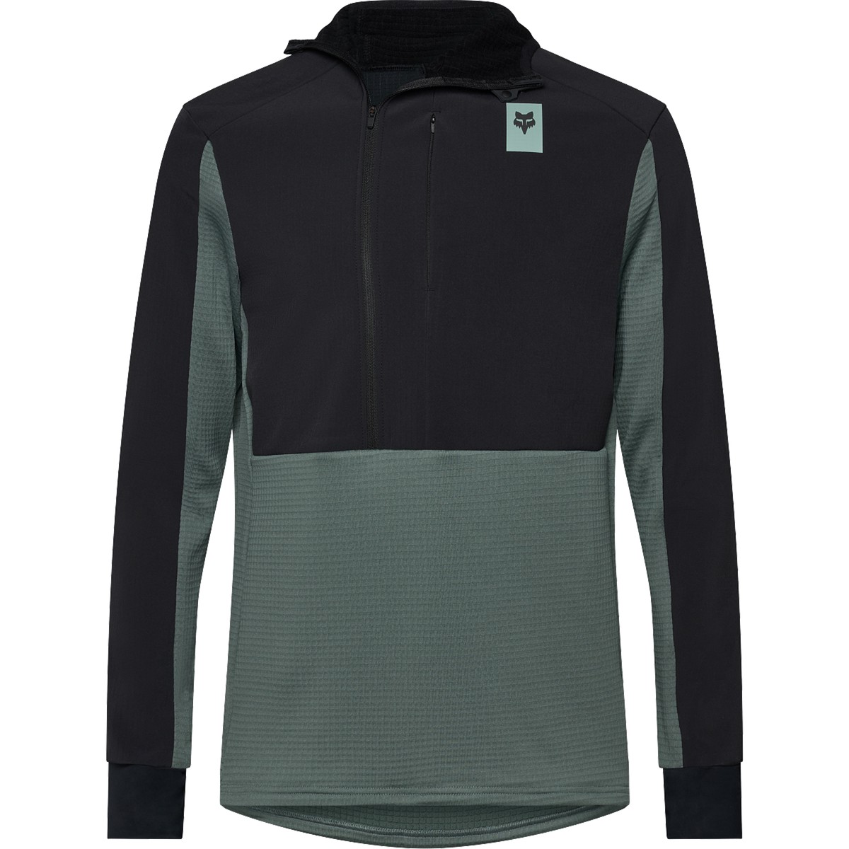 Fox Defend Thermal Hoodie long sleeve jersey - Sage