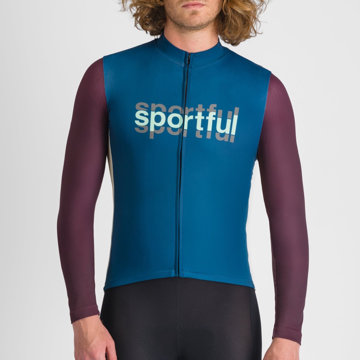 Sportful Supergiara Logo long sleeve jersey – Blue