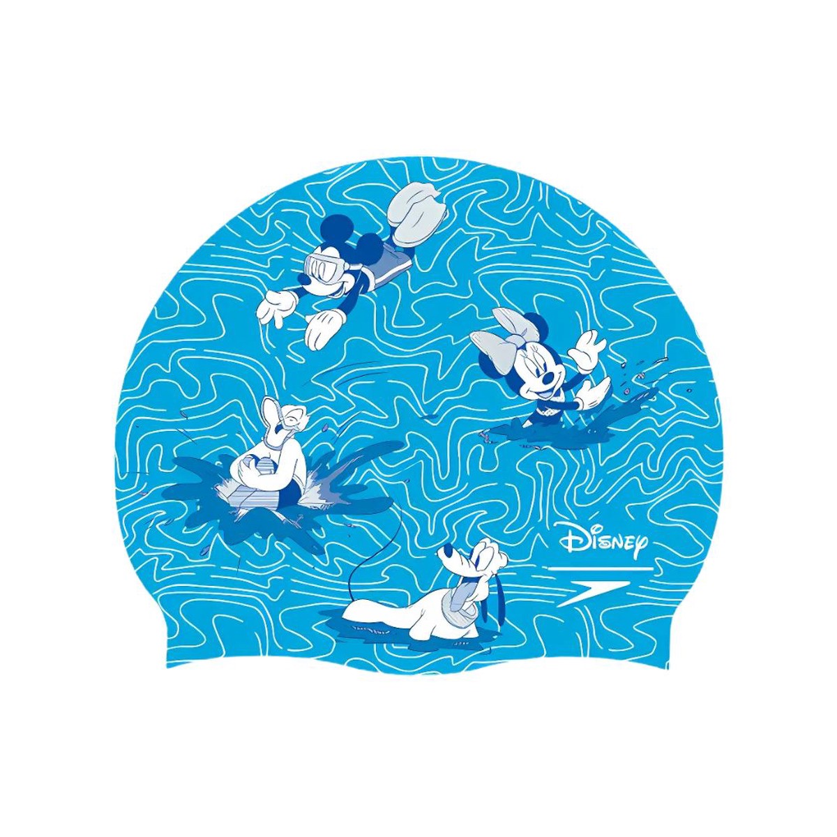 Mickey Mouse Slogan Swimming Cap