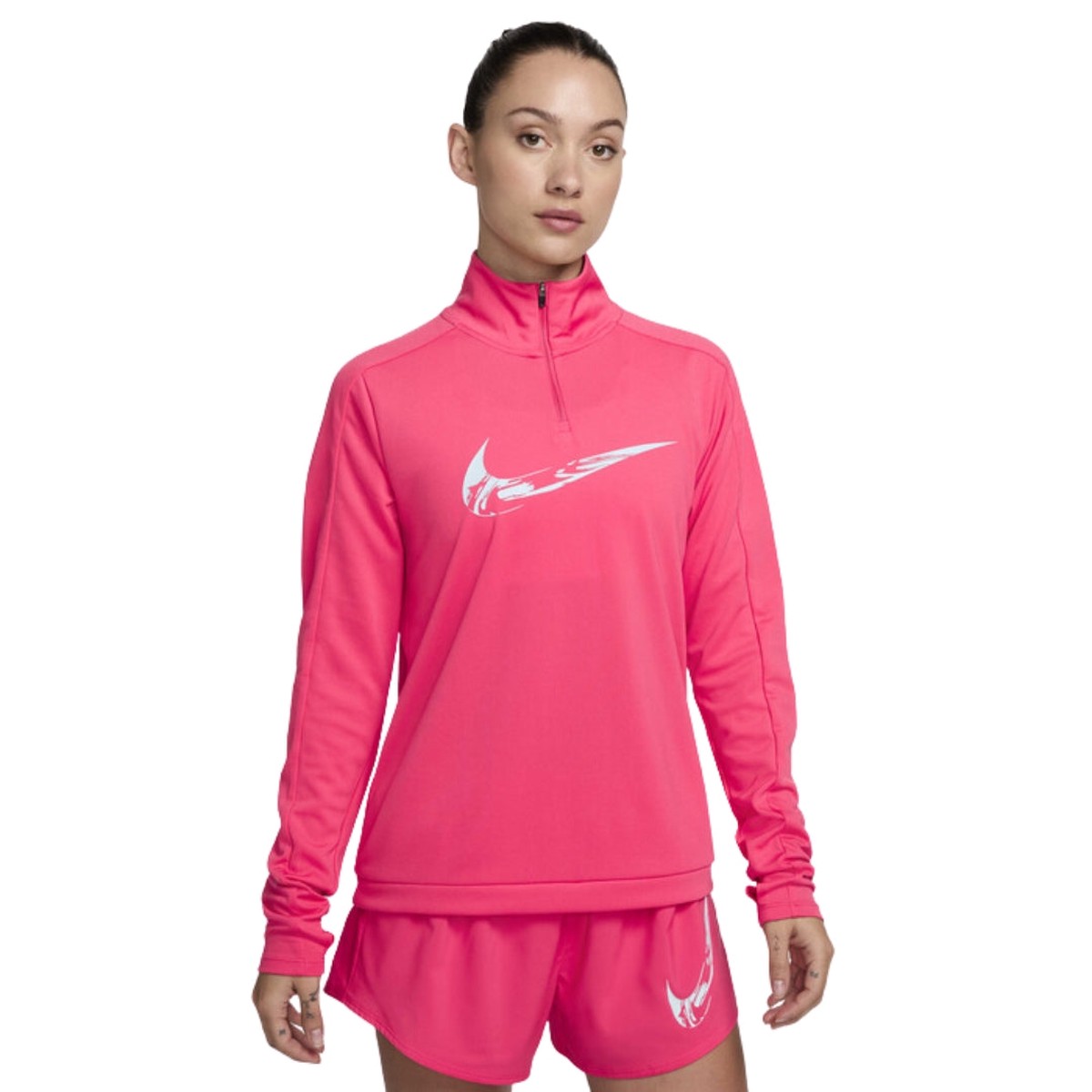 Swoosh Dri-FIT 1/4-Zip Running Long Sleeve T-shirt